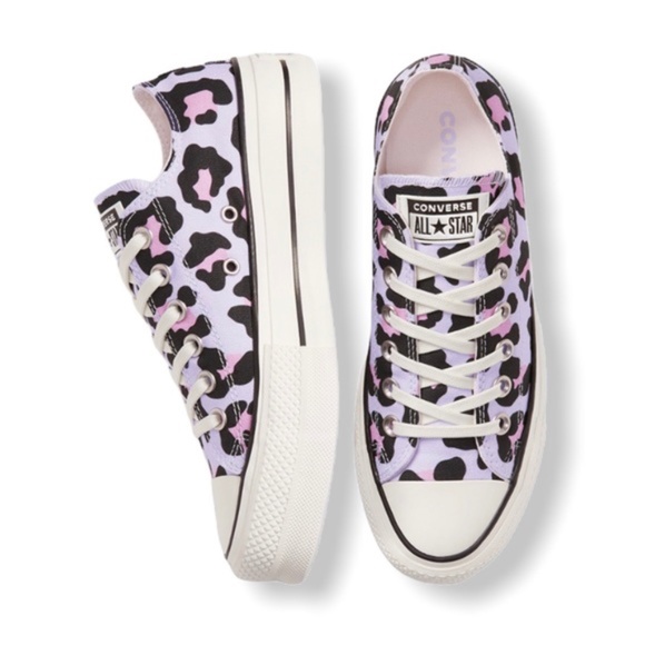 converse leopard platform